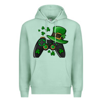 Seafoam St Patricks Day Gamer Premium Hoodie - Jasminsmagicworld