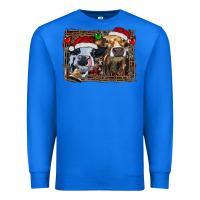 True Royal christmas heifers with leopard and cowhide background Premium Sweatshirt - RanaPortraitStore