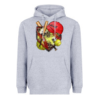 Heather Grey softball home plate Heavyweight Hoodie - Zillion Design Studio