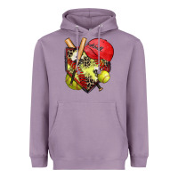 Lavender softball home plate Heavyweight Hoodie - Zillion Design Studio