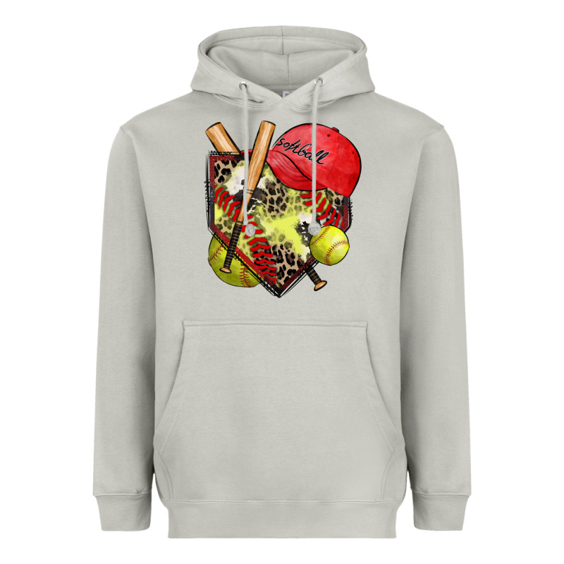 Softball Home Plate Heavyweight Hoodie by Zillion Design Studio | Teevron