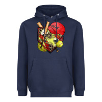 Navy softball home plate Heavyweight Hoodie - Zillion Design Studio