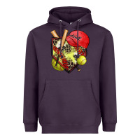 Plum softball home plate Heavyweight Hoodie - Zillion Design Studio