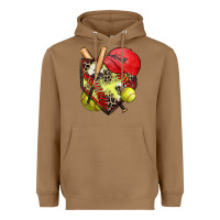 Toasted Coconut softball home plate Heavyweight Hoodie - Zillion Design Studio