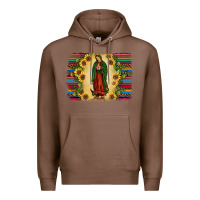 Chestnut serape our lady of guadalupe2 Premium Hoodie - JahusDesignShop