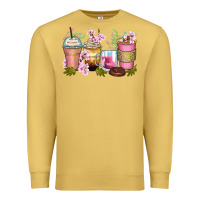 Antique Gold flowers coffee cups Premium Sweatshirt - Zillion Design Studio