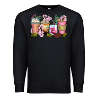 Black flowers coffee cups Premium Sweatshirt - Zillion Design Studio