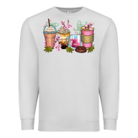 Dove Grey flowers coffee cups Premium Sweatshirt - Zillion Design Studio