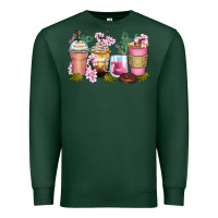 Sports Green flowers coffee cups Premium Sweatshirt - Zillion Design Studio