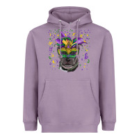 Mardi Gras  Mask Pitbull Heavyweight Hoodie | Teevron