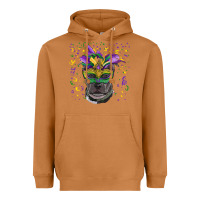 Meerkat mardi gras  mask pitbull Heavyweight Hoodie - RanaPortraitStore