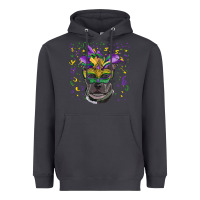 Smoke mardi gras  mask pitbull Heavyweight Hoodie - RanaPortraitStore