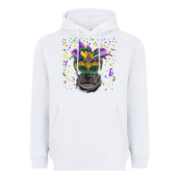 White mardi gras  mask pitbull Heavyweight Hoodie - RanaPortraitStore
