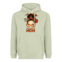 Matcha basketball messy bun mom Heavyweight Hoodie - texasbilliewilder