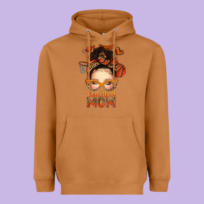 Heavyweight Hoodie basketball messy bun mom