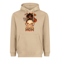 Mushroom basketball messy bun mom Heavyweight Hoodie - texasbilliewilder