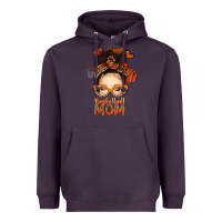 Plum basketball messy bun mom Heavyweight Hoodie - texasbilliewilder