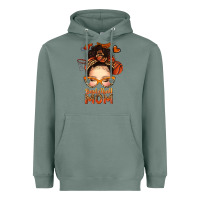 Sage basketball messy bun mom Heavyweight Hoodie - texasbilliewilder