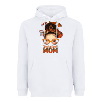 White basketball messy bun mom Heavyweight Hoodie - texasbilliewilder