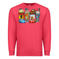 Cardinal cartoon characters coffee cups Premium Sweatshirt - Zillion Design Studio