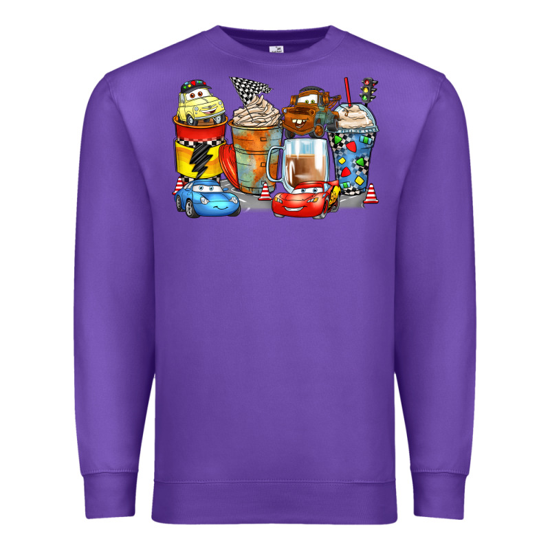 Cartoon Characters Coffee Cups Premium Sweatshirt by Zillion Design Studio | Teevron