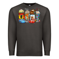 Smoke cartoon characters coffee cups Premium Sweatshirt - Zillion Design Studio
