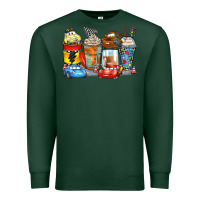 Sports Green cartoon characters coffee cups Premium Sweatshirt - Zillion Design Studio