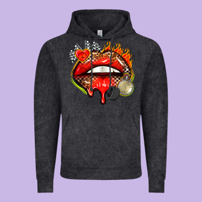 Race Lips Vintage Hoodie Designed By Adodesignshop