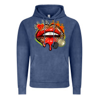 Vintage Denim race lips Vintage Hoodie - AdoDesignShop