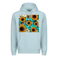 Blue Mist gemstone sunflower Premium Hoodie - JahusDesignShop