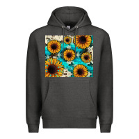 Charcoal Heather gemstone sunflower Premium Hoodie - JahusDesignShop