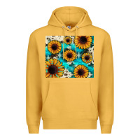 Mustard gemstone sunflower Premium Hoodie - JahusDesignShop
