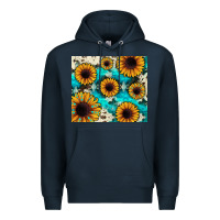 Navy gemstone sunflower Premium Hoodie - JahusDesignShop