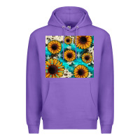 Purple gemstone sunflower Premium Hoodie - JahusDesignShop