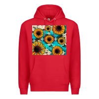 Red gemstone sunflower Premium Hoodie - JahusDesignShop