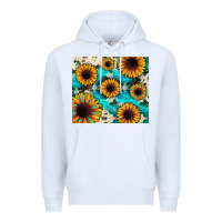 White gemstone sunflower Premium Hoodie - JahusDesignShop