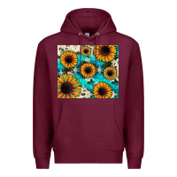 Burgundy gemstone sunflower Premium Hoodie - JahusDesignShop