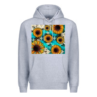 Heather Grey gemstone sunflower Premium Hoodie - JahusDesignShop