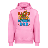 Fuchsia Pink nacho average dad with nacho Urban Hoodie - AdoDesignShop