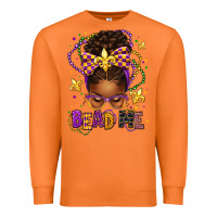 Carrot bead me mardi gras afro messy bun Premium Sweatshirt - texasbilliewilder