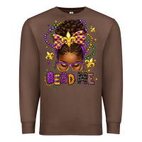 Chestnut bead me mardi gras afro messy bun Premium Sweatshirt - texasbilliewilder
