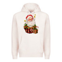 Pale Pink santa claus cupcake Premium Hoodie - AdoDesignShop