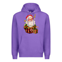 Purple santa claus cupcake Premium Hoodie - AdoDesignShop