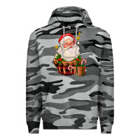 Slate Camo santa claus cupcake Premium Hoodie - AdoDesignShop