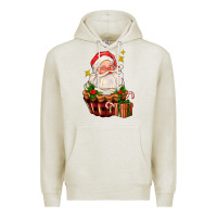 Oatmeal Heather santa claus cupcake Premium Hoodie - AdoDesignShop