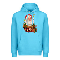 Ocean Blue santa claus cupcake Premium Hoodie - AdoDesignShop
