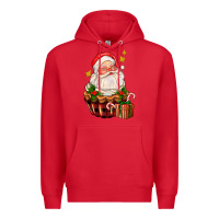 Red santa claus cupcake Premium Hoodie - AdoDesignShop