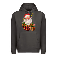 Smoke santa claus cupcake Premium Hoodie - AdoDesignShop