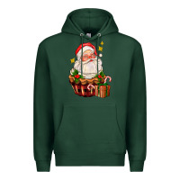 Sports Green santa claus cupcake Premium Hoodie - AdoDesignShop