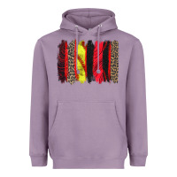 Lavender softball brushstroke Heavyweight Hoodie - Zillion Design Studio